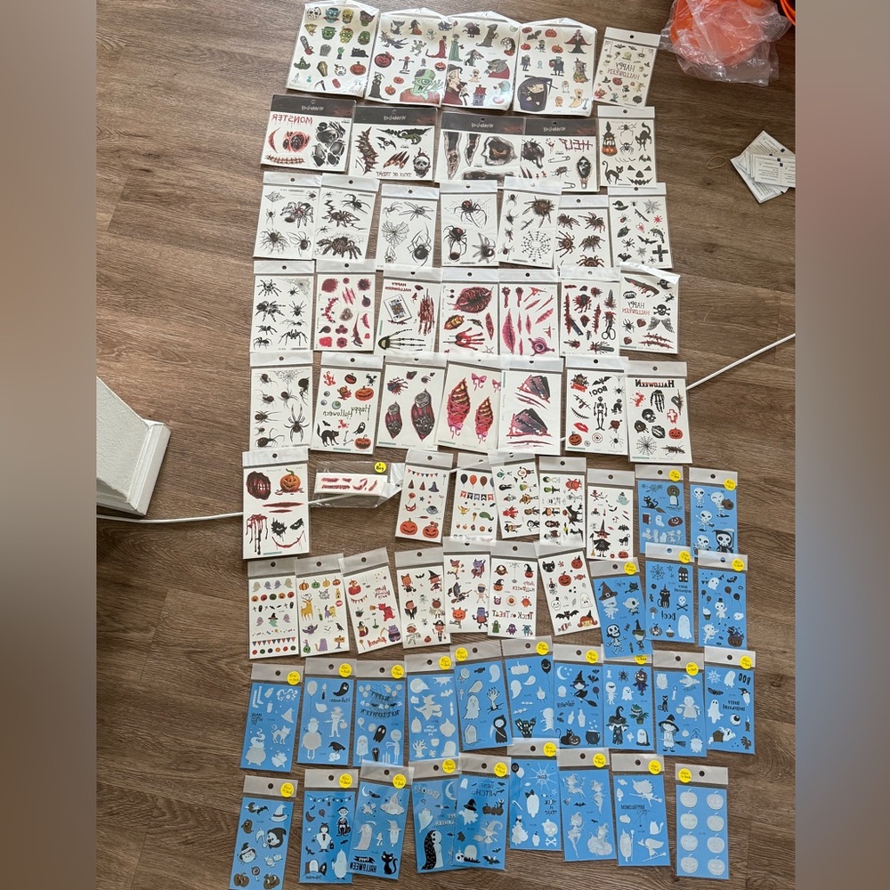 Assorted Temporary Tattoo Sheets